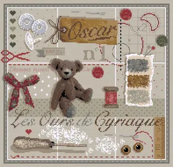 Madame la Fée Oscar fiche 126 borduurpatroon set 2 st 192x182