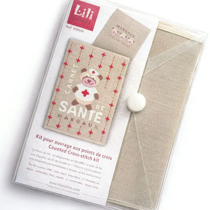 LiliPoints Bear groeiboekhoes borduurpakket beer