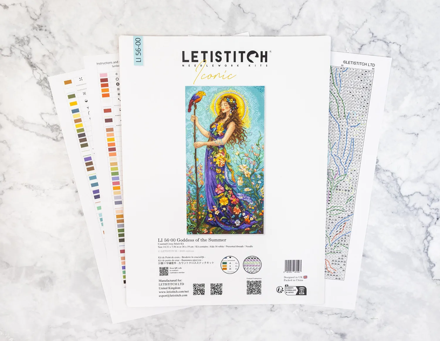 Leti Stitch LI 56-00 Goddess of the Summer borduurpakket 36x19cm