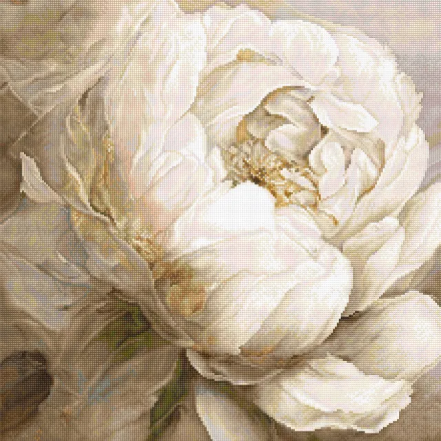 Leti Stitch L8083 Peony Poses kruissteekpakket 35x35 cm bloemen