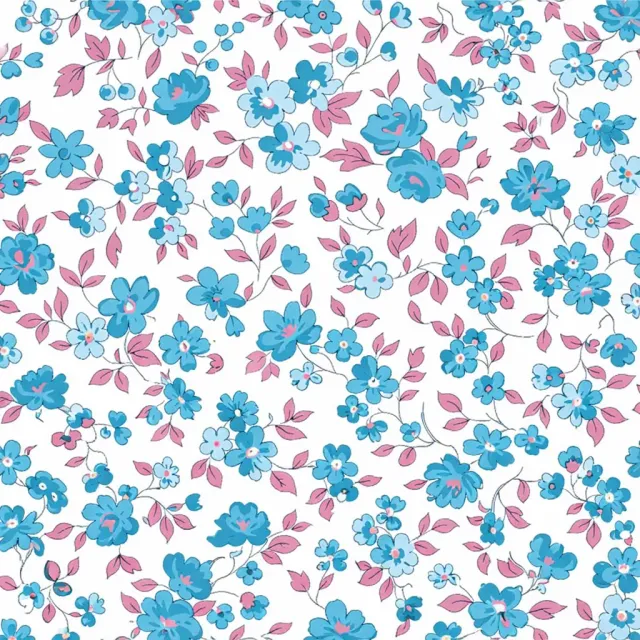 SEG Collection Privée couponstof Fleurs Ciel Rose 3x1,6 m bloemenprint