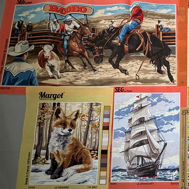 SEG stramien set 10 stuks bedrukt assorti