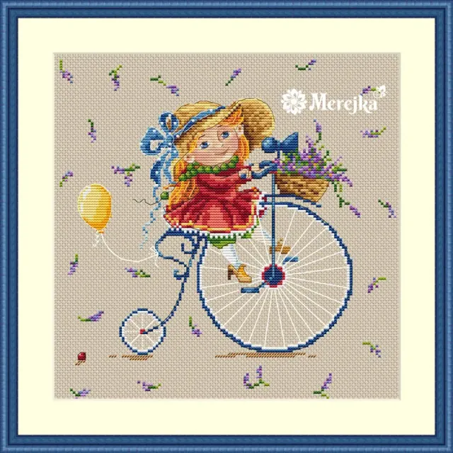 Merejka Lavender borduurpakket cappuccino 21x21 cm