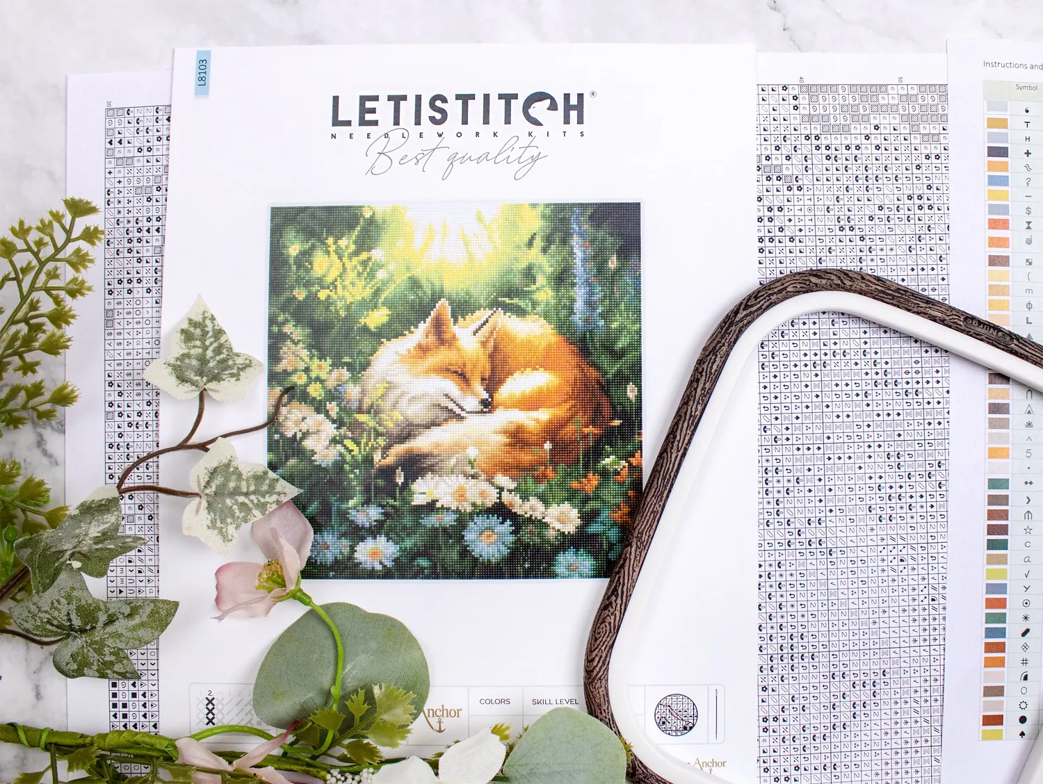 Leti Stitch L8103 Summer Dreams borduurpakket 24x24 cm