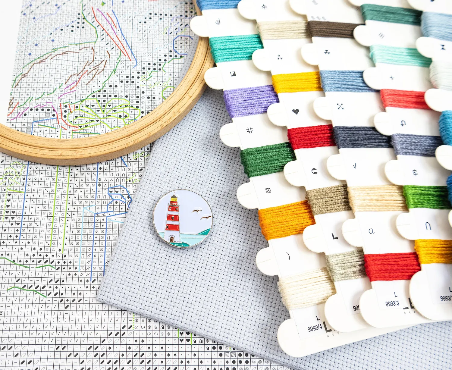Leti Stitch L9993 Lighthouse Noel borduurpakket 23x32 cm