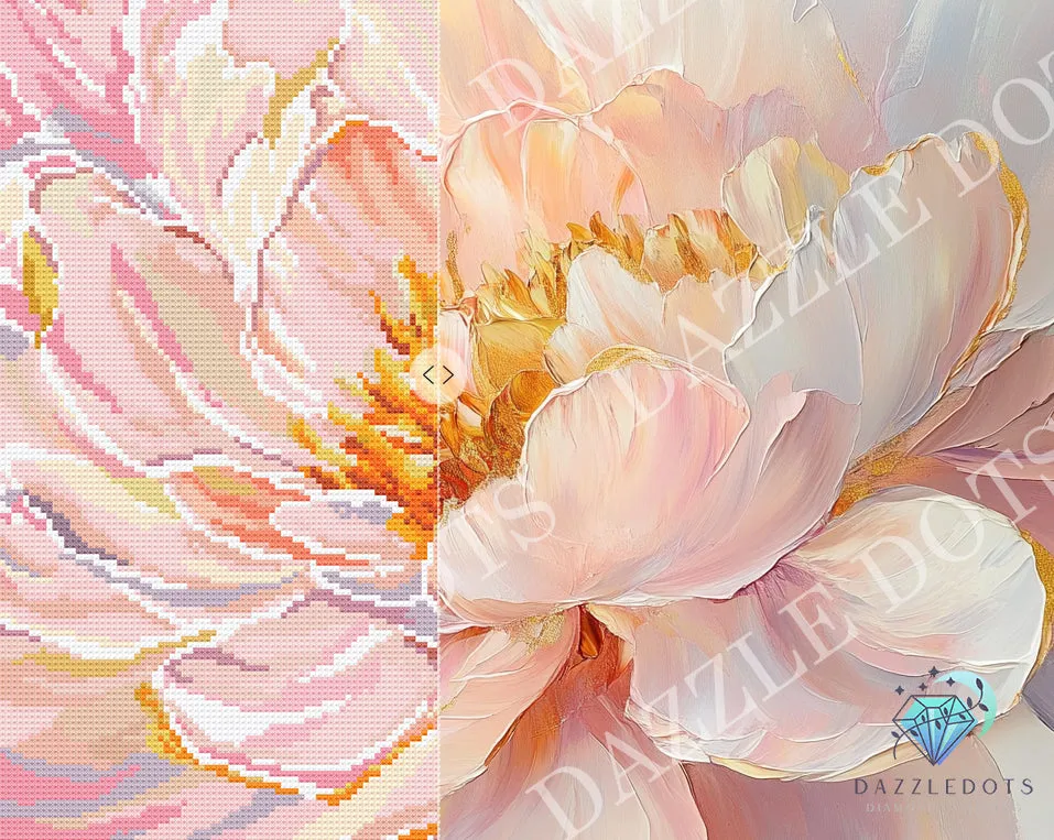 Leti Stitch Dazzle Dots LT09 Floral Grace diamond painting 50,8x40,6 cm