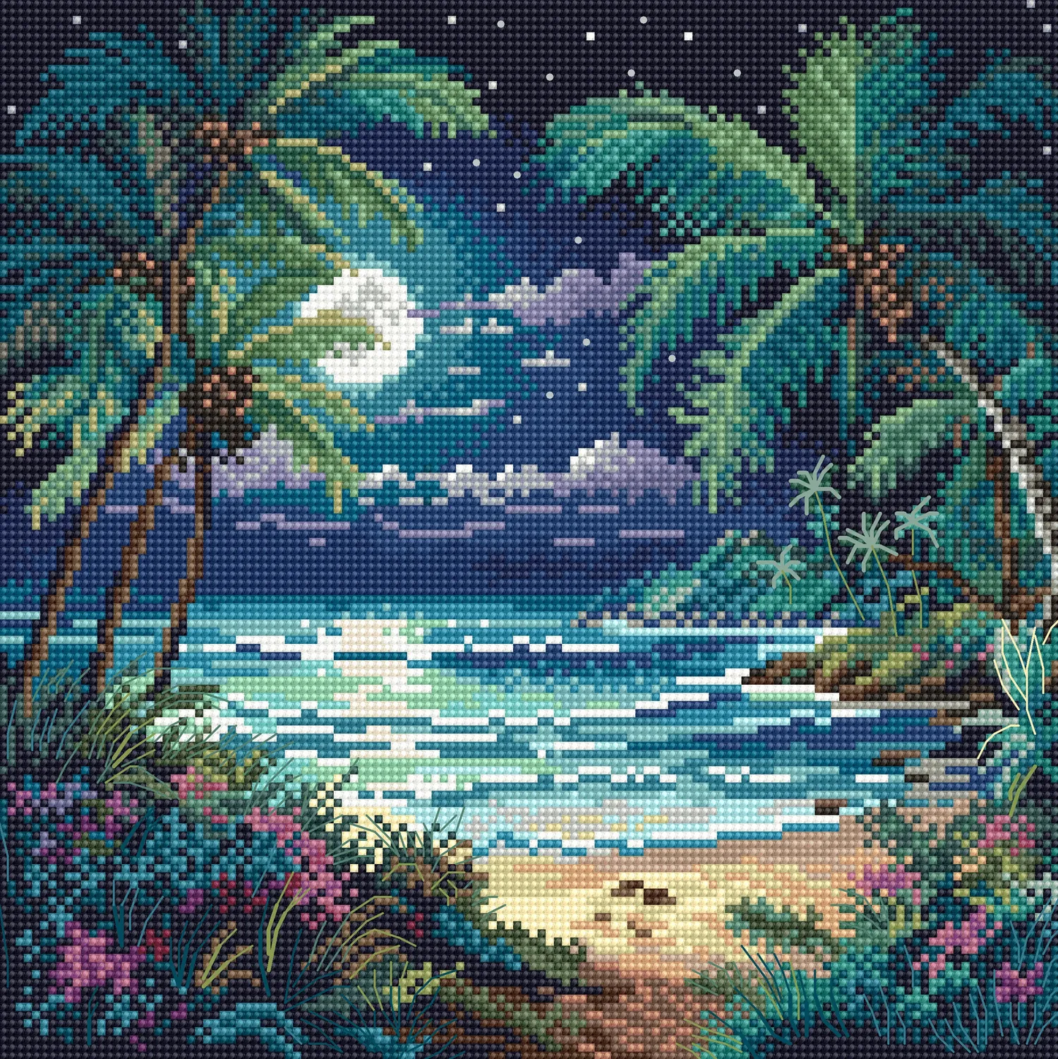 Leti Stitch Night Paradise borduurpatroon pdf download fantasy