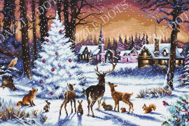 Leti Stitch Dazzle Dots LDS-7055 Christmas Wood diamond painting 66cm