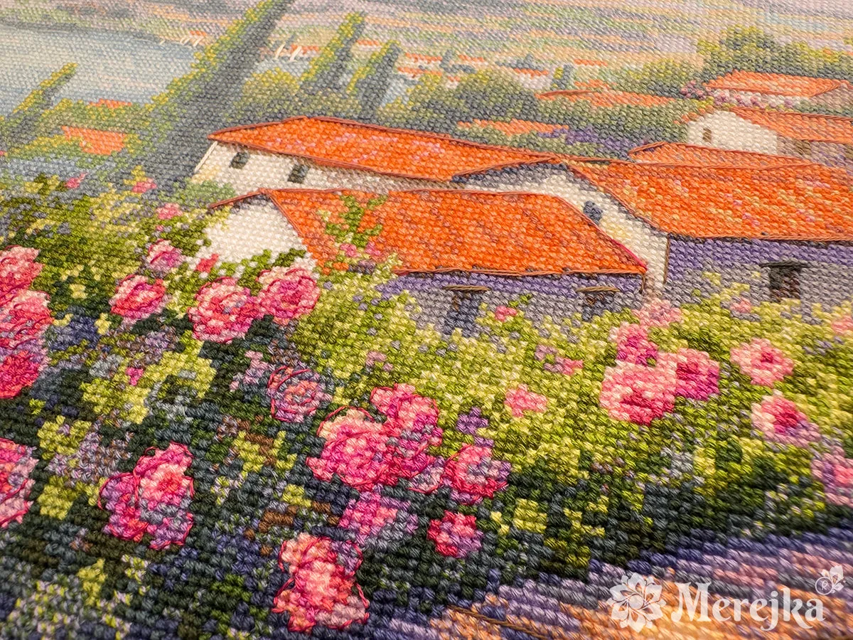 Merejka Whispers of Summer borduurpakket wit 43,5 x 25