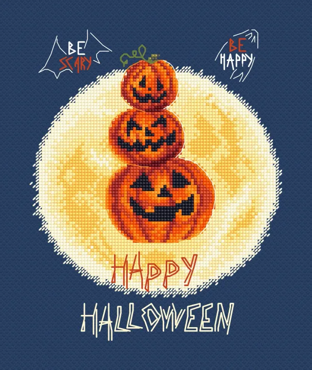 Leti Stitch 997 Pumpkin's Party borduurpakket 16x13 cm halloween