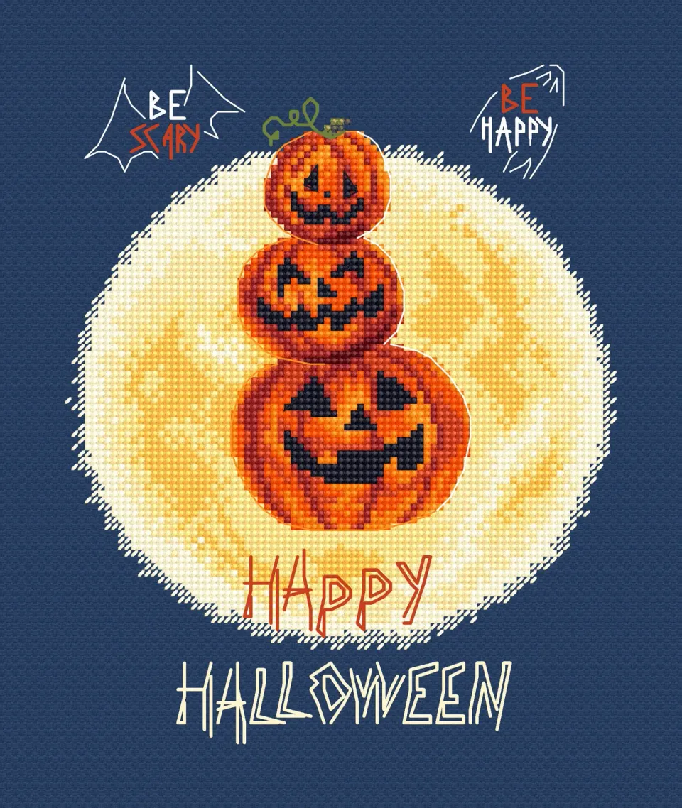 Leti Stitch 997 Pumpkin's Party borduurpakket 16x13 cm halloween