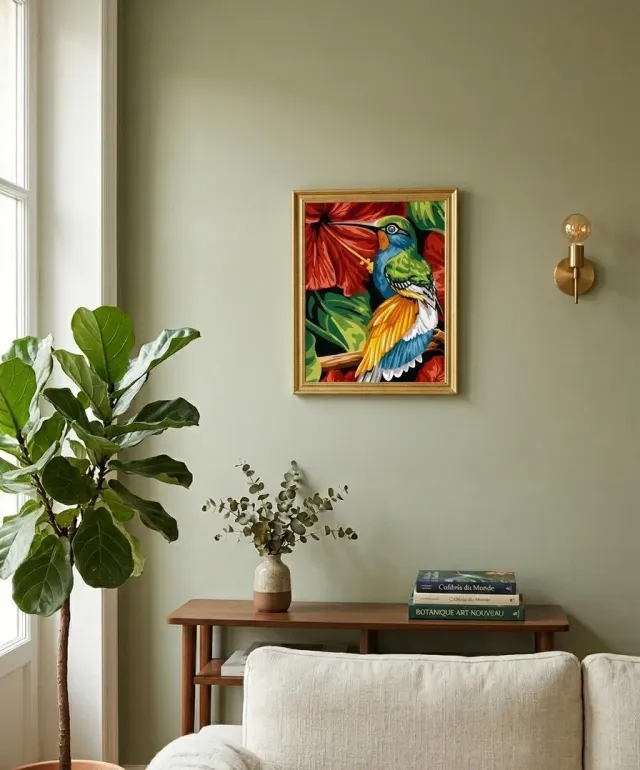 SEG Margot de Paris Hummingbird Red Hibiscus stramien kolibrie