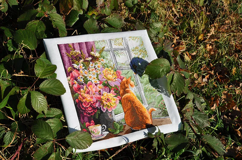 Merejka Summer Afternoon borduurpakket kat 40 kleuren