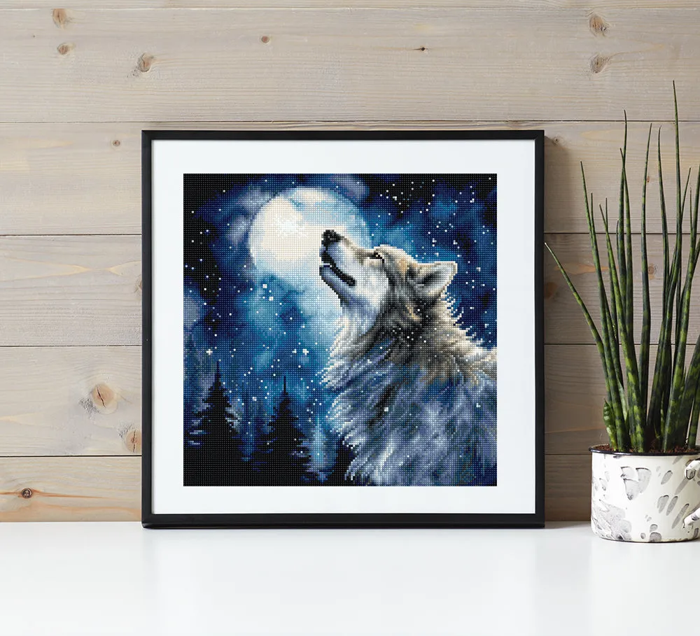 Leti Stitch L9923 borduurpakket Midnight Snowfall 24x24cm 50kl