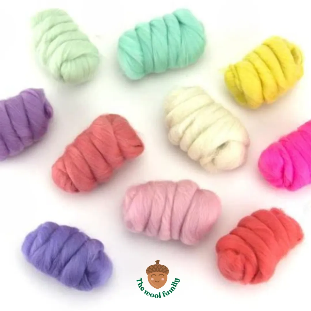 The Wool Family Unicorn merinowol set 10x25g pastel