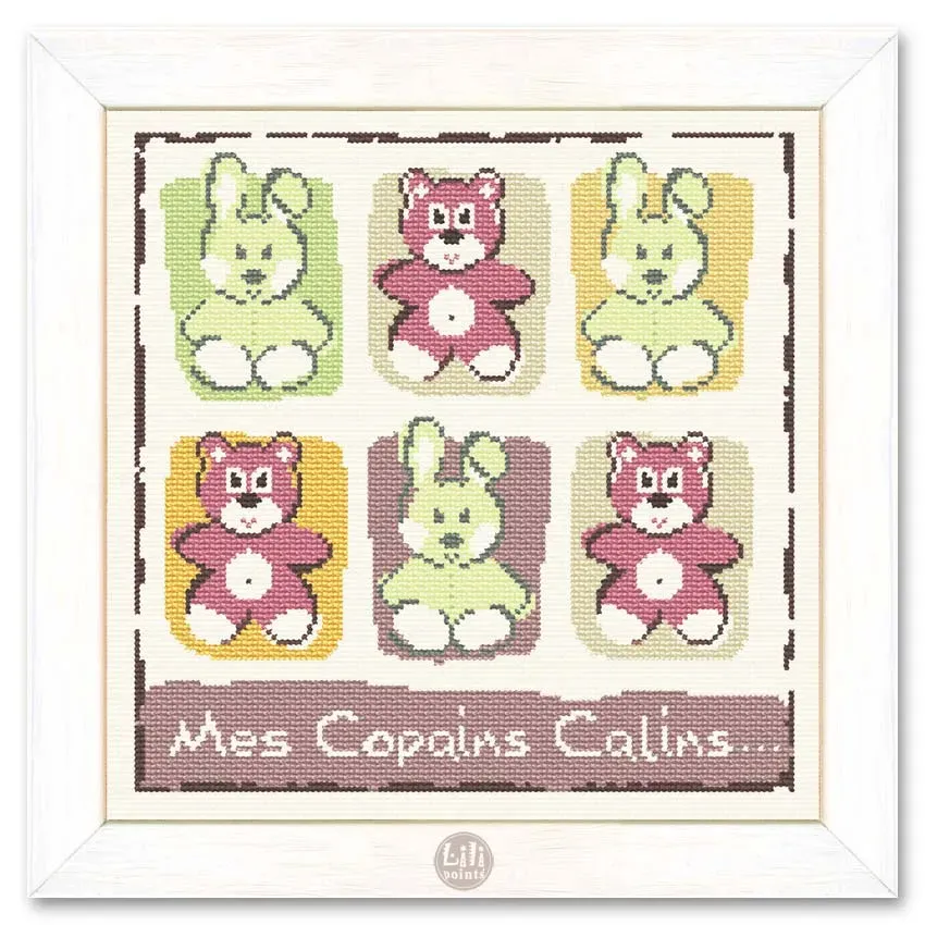 LiliPoints My Cuddly Friends borduurpatroon knuffels