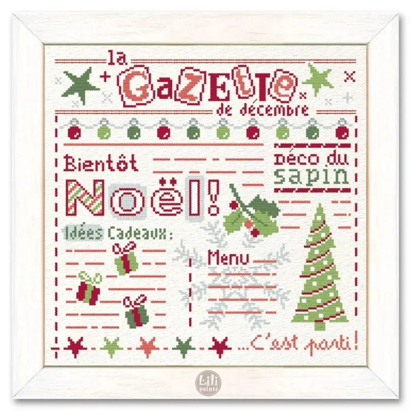 LiliPoints Christmas Gazette borduurpatroon kerst 145 steken