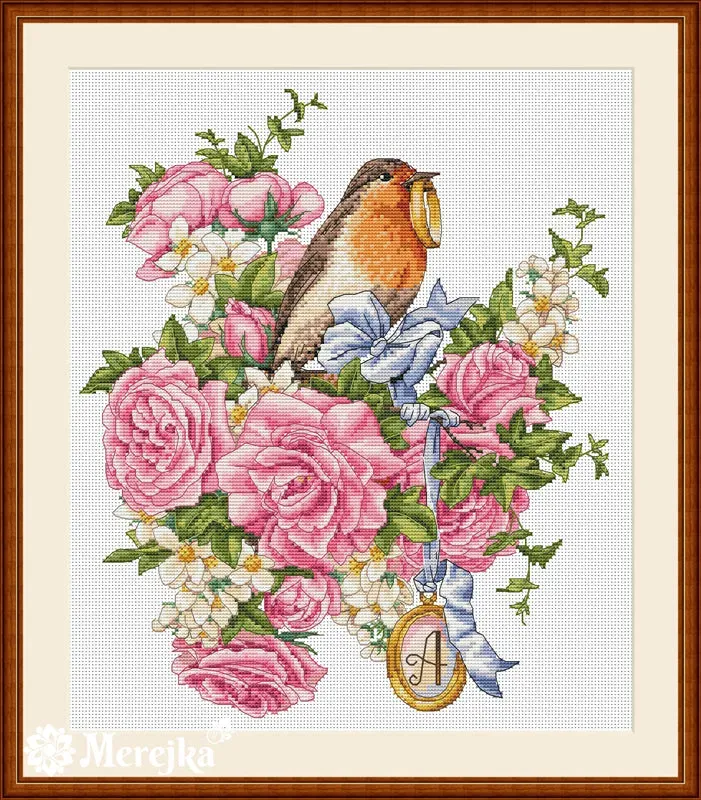 Merejka Wedding Ring for Her borduurpakket 27x30 wit bruiloft