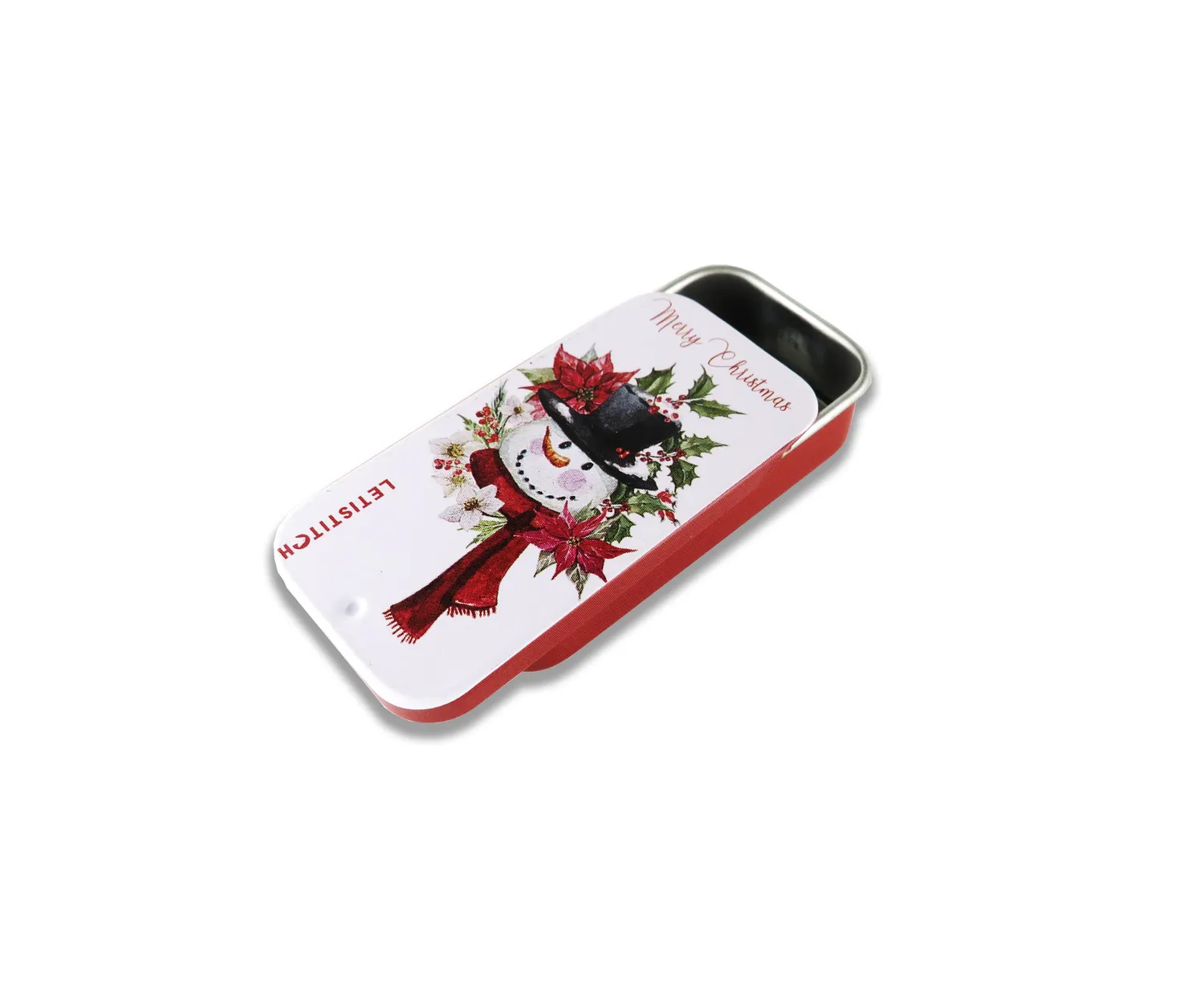 Leti Stitch 25630 Merry Christmas naaldenblikje 50 mm