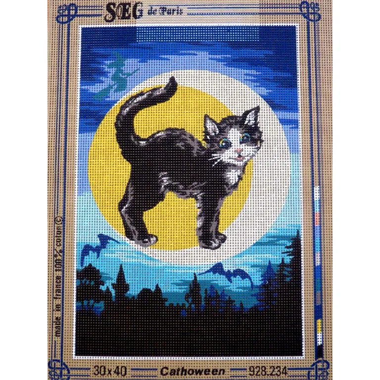SEG de Paris Halloween borduurcanvas set 15 stuks