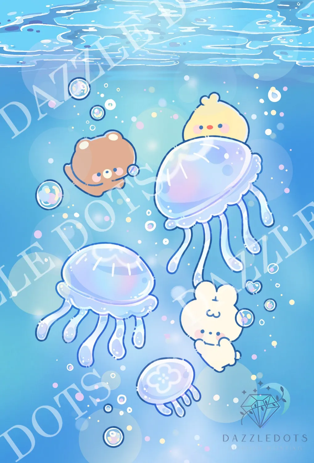 Leti Stitch FDS-6008 Jellyfish Dance diamond painting fairy dust
