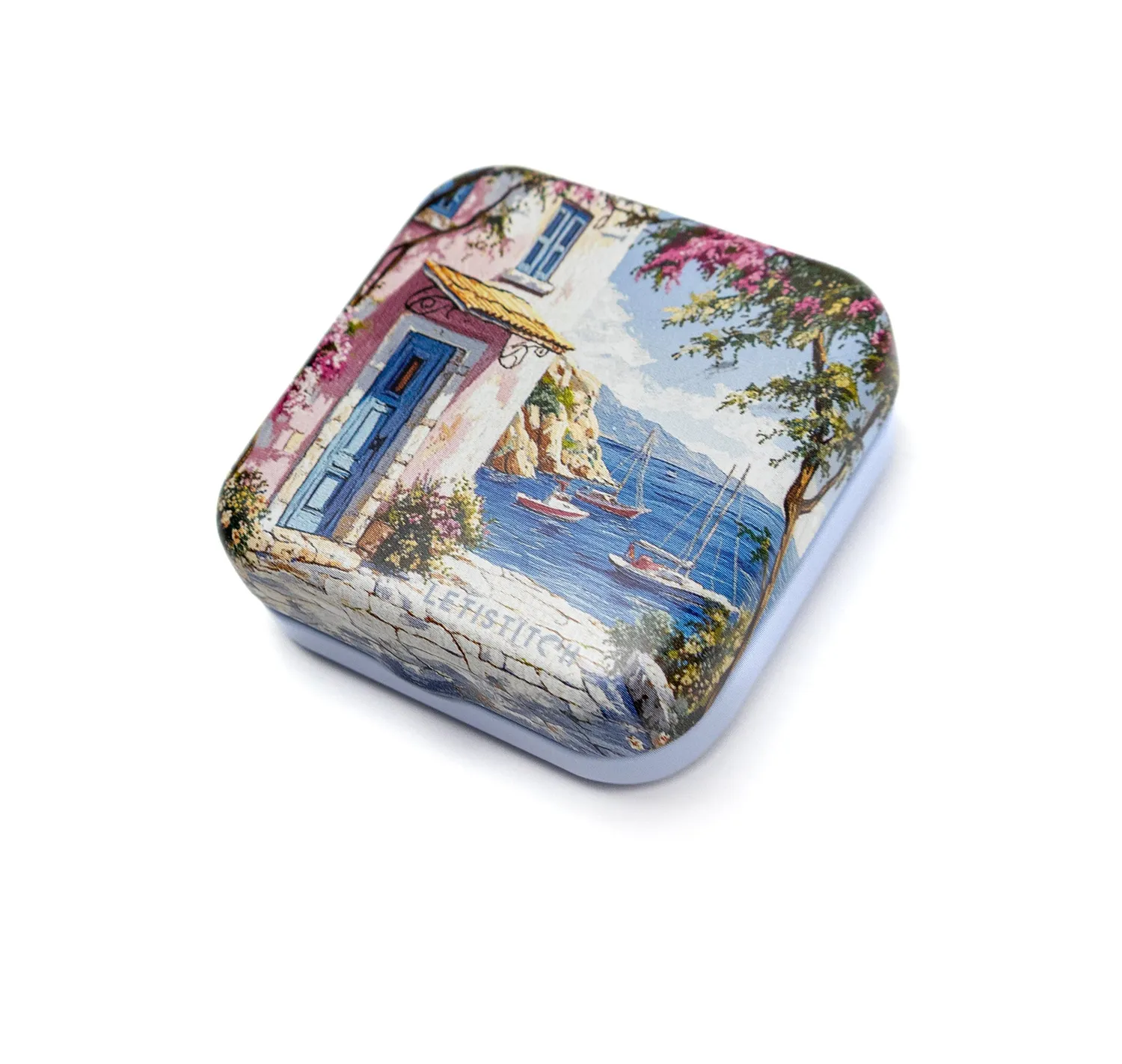 Leti Stitch Mediterranean Coast 25642 naaldendoosje blik 5,5 cm