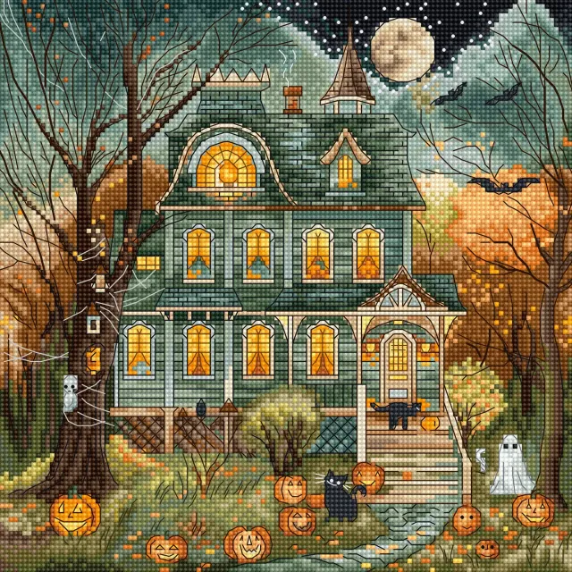 Leti Stitch L490 Haunted House telpatroon Halloween + treasure