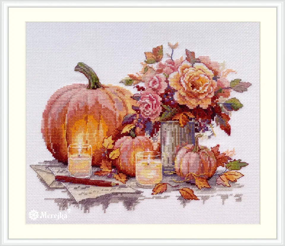 Merejka Still Life with Pumpkins borduurpakket herfst