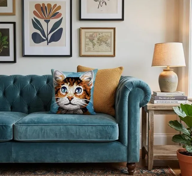 SEG de Paris Cat kussen borduurpakket kat