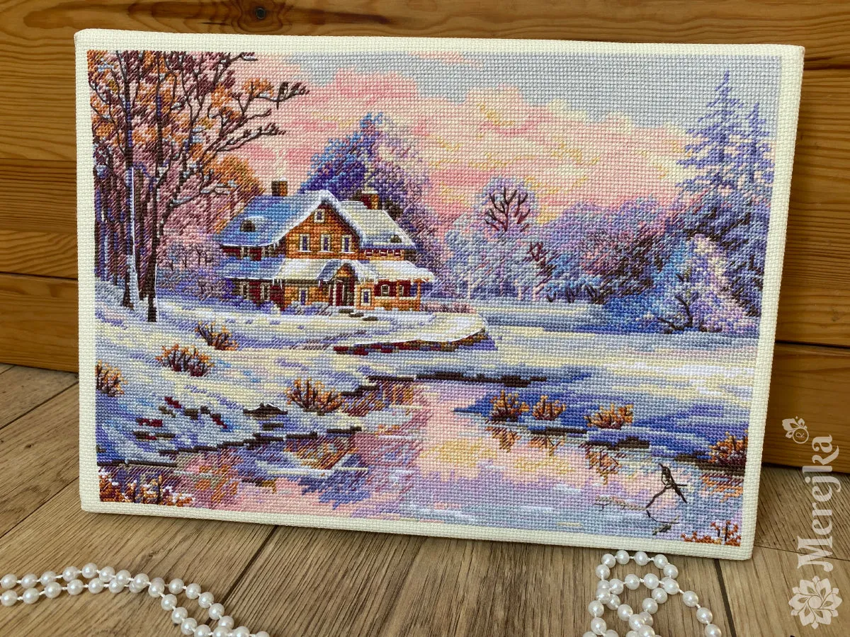 Merejka The First Snow borduurpakket 20x29 ecru