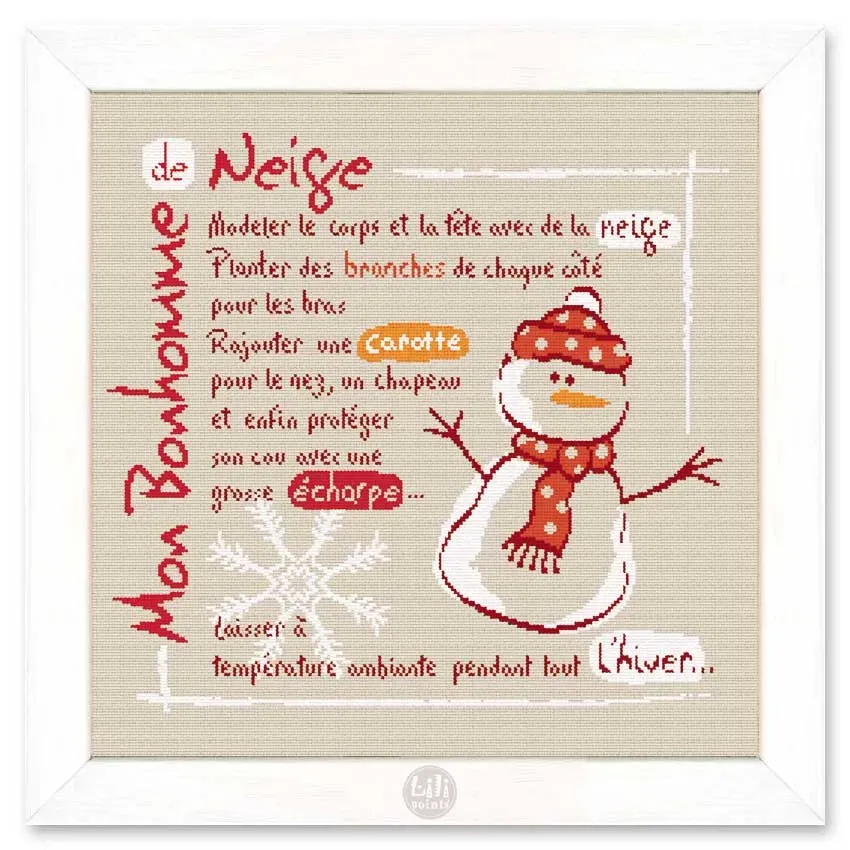 LiliPoints Mister Snowman borduurpatroon 207 steken