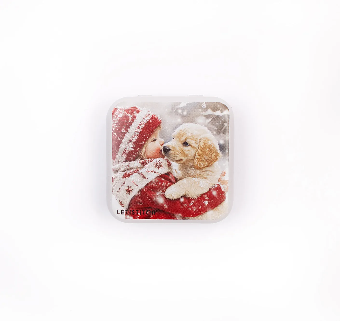 Leti Stitch Puppy Love naaldenblikje 5,5 cm tin