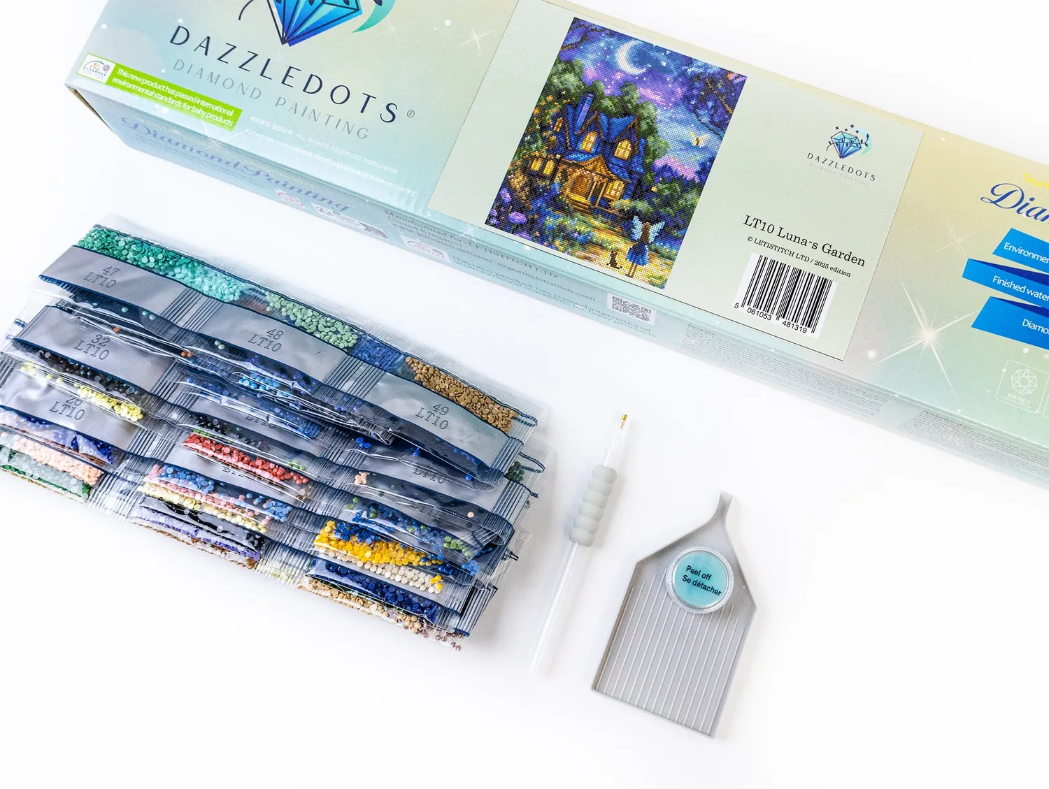 Leti Stitch Dazzle Dots LT10 Luna’s Garden diamond painting maan