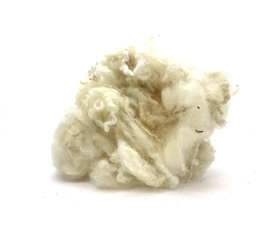 The Wool Family krullen wit naturel wol 50g vacht
