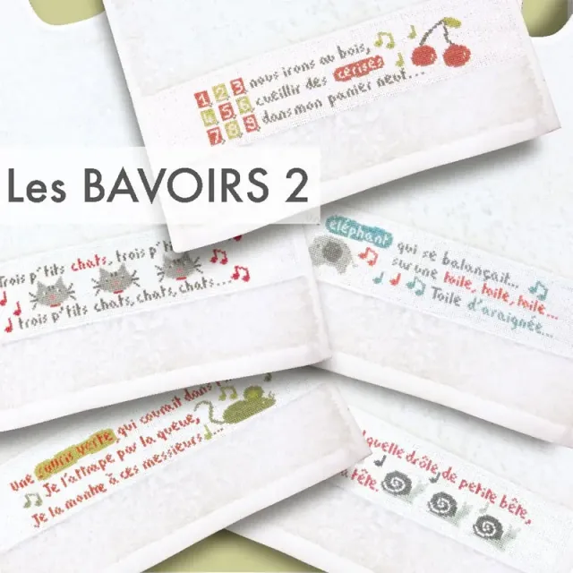 LiliPoints Bibs N°2 borduurpatroon 5 slabmotieven