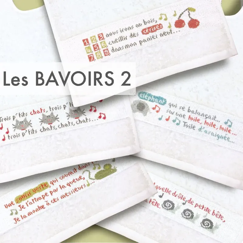 LiliPoints Bibs N°2 borduurpatroon 5 slabmotieven