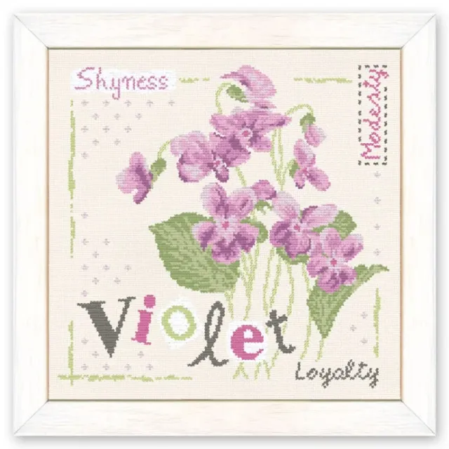 LiliPoints Violet borduurpatroon kruissteek paars