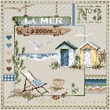 Madame la Fée Mini La Plage kruissteekpatroon pdf 137x137