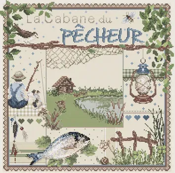 Madame la Fée La Cabane du Pêcheur 190 borduurpakket 2 stuks