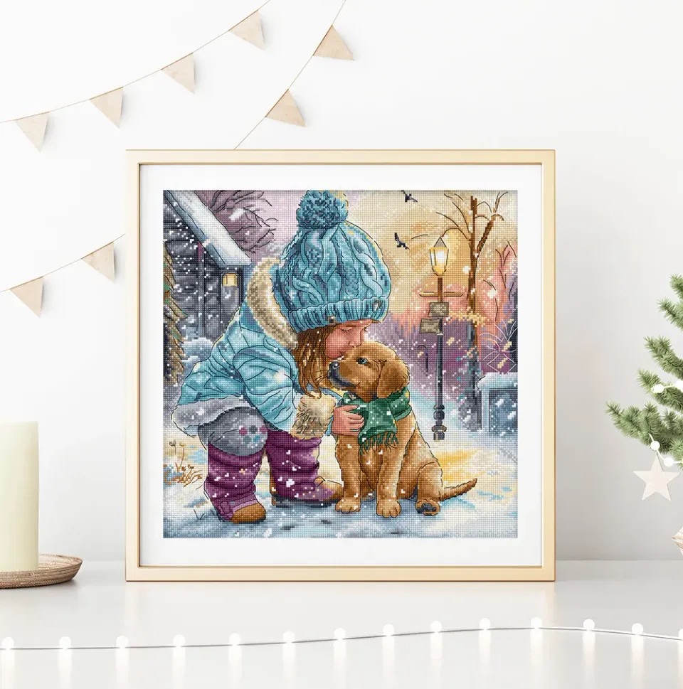 Leti Stitch L9925 Best friends borduurpakket 28x27 cm