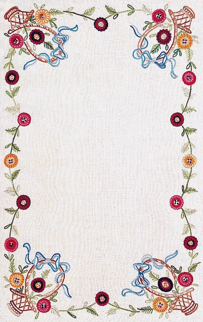 SEG Margot Broderie Fleurs et Paniers Fleuris kleedjes borduren