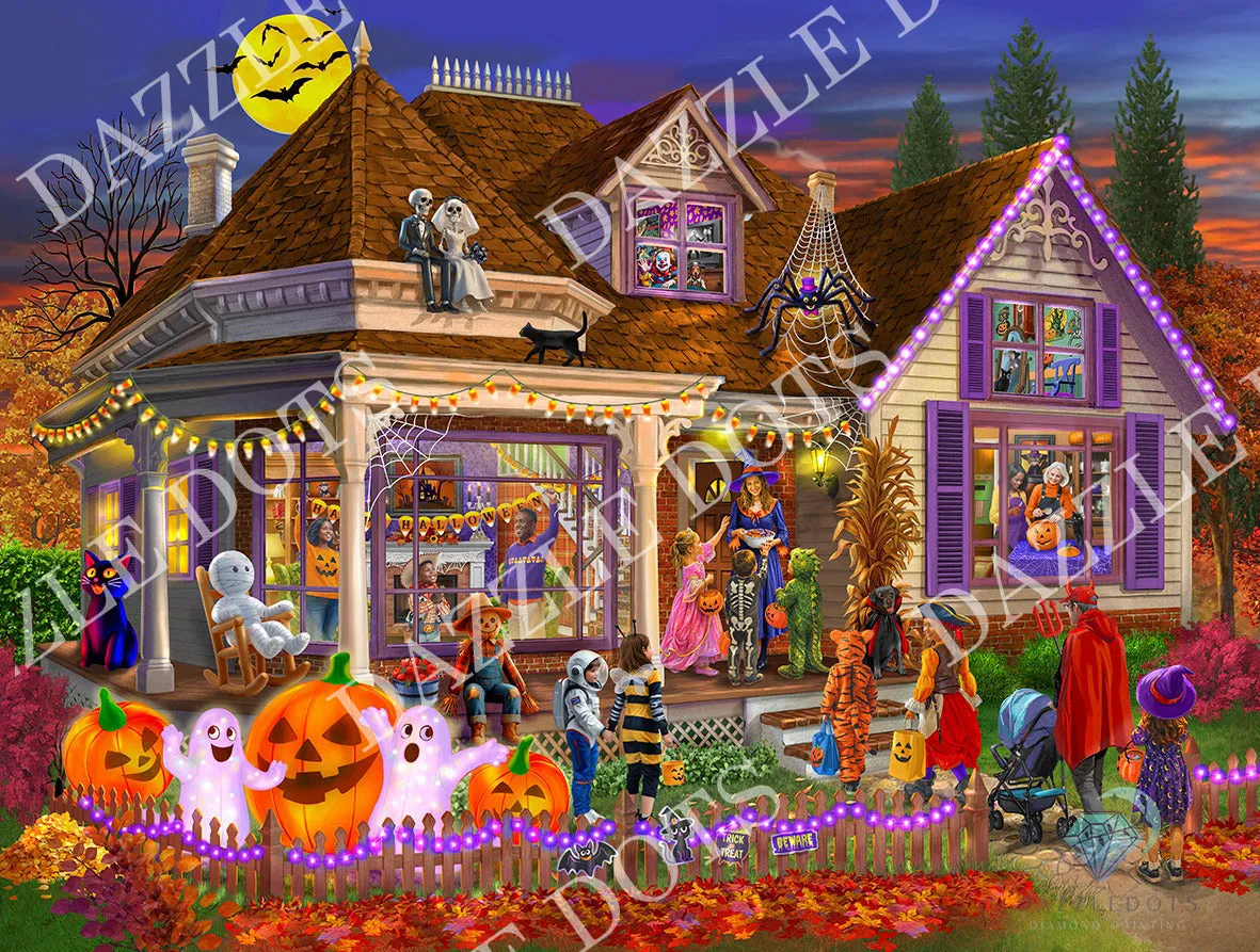 Leti Stitch Dazzle Dots LDS-7040 diamond painting Happy Halloween 98x74