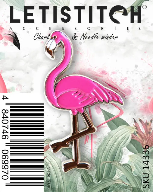 Leti Stitch Pink Flamingo 14336 naaldmagneet emaille