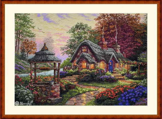 Merejka Make a Wish Cottage borduurpakket 30x41 ecru