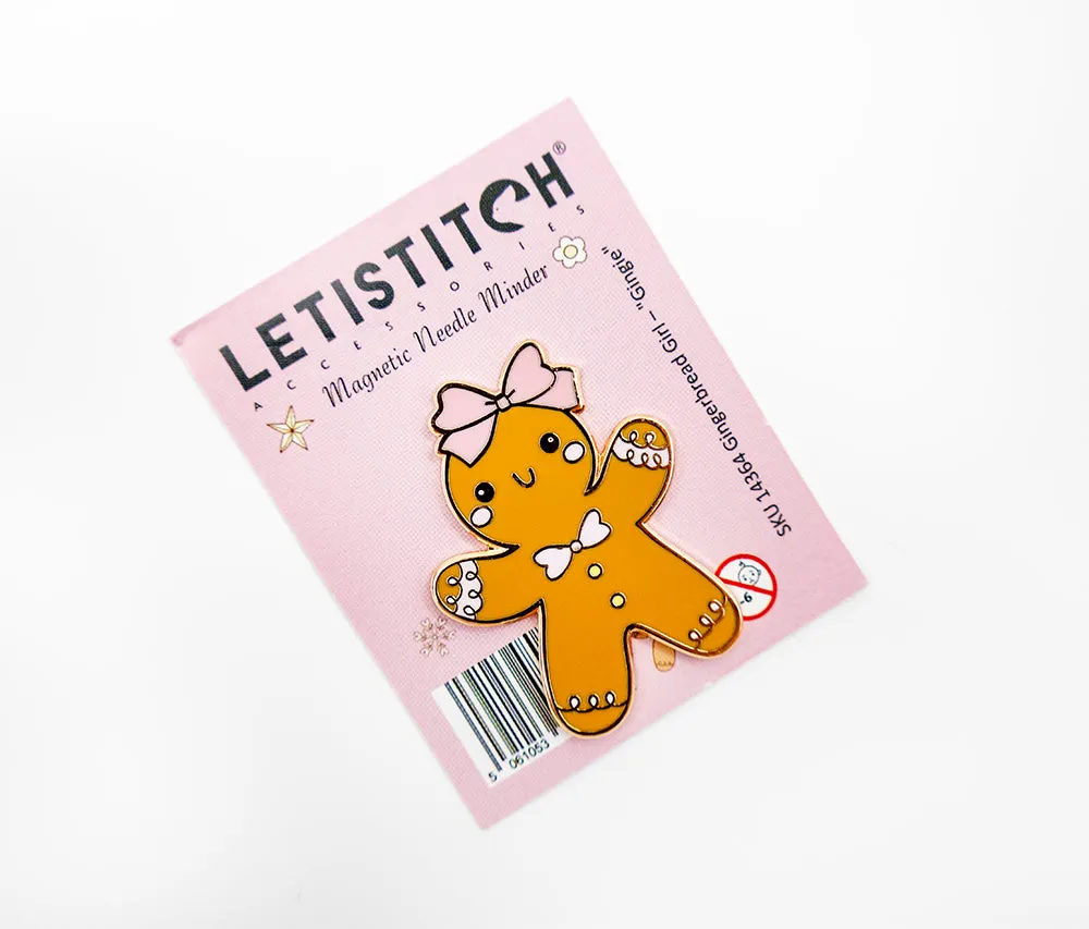 Leti Stitch 14364 Gingie naaldmagneet gingerbread 35 mm