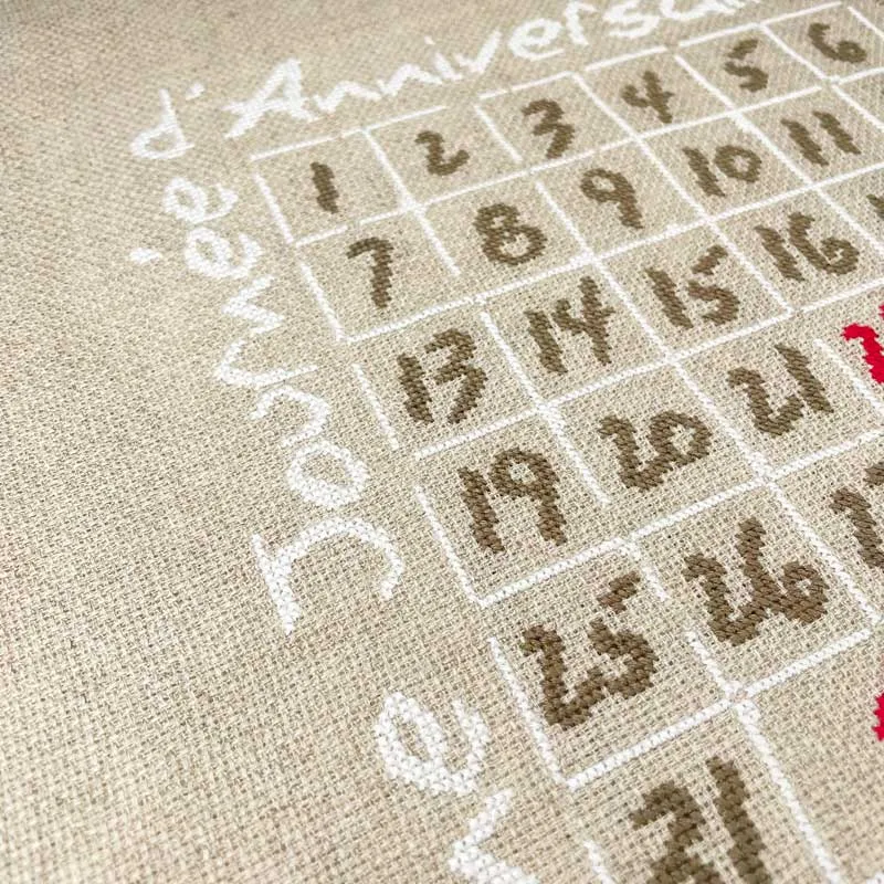LiliPoints The Birthday Day white borduurpatroon verjaardag
