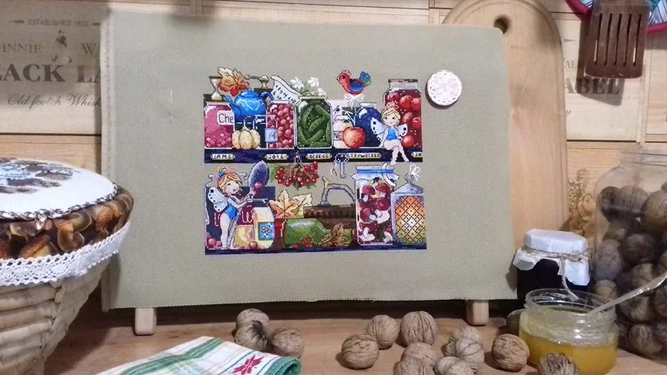 Merejka Pantry Treasures borduurpakket 24x21 bruin