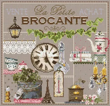 Madame la Fée La P'tite Brocante borduurpatroon 188x179