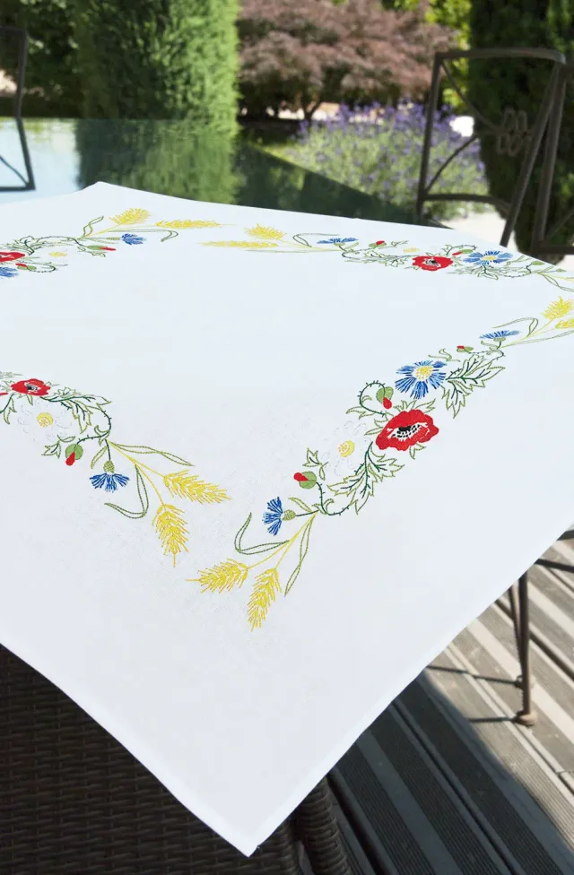 SEG Brodélia boventafelkleed borduren Fleurs des Champs