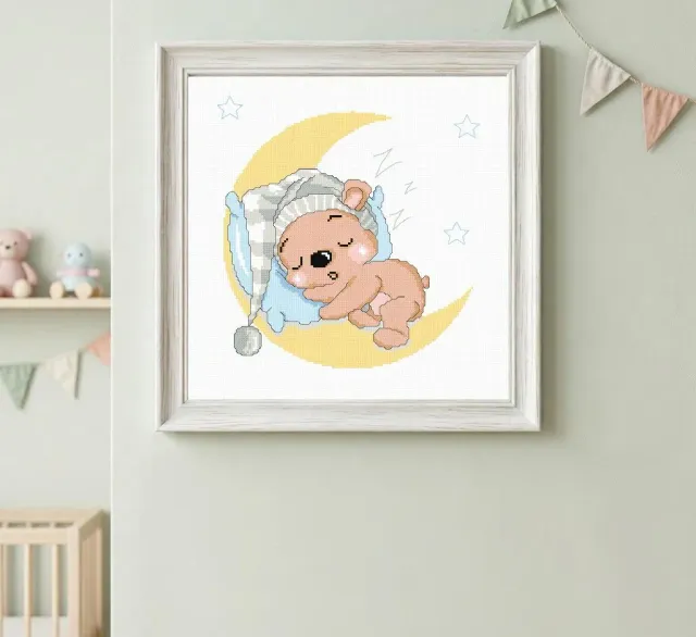 SEG Princesse Bonne Nuit Ourson kruissteekpakket baby